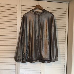 H&M metallic zip up jacket